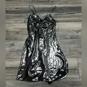 Zara Gray metallic dress